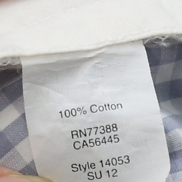 J.CREW Factory Gingham Plaid Blue White Men's Cotton Shorts Size 32 - Picture 5 of 8